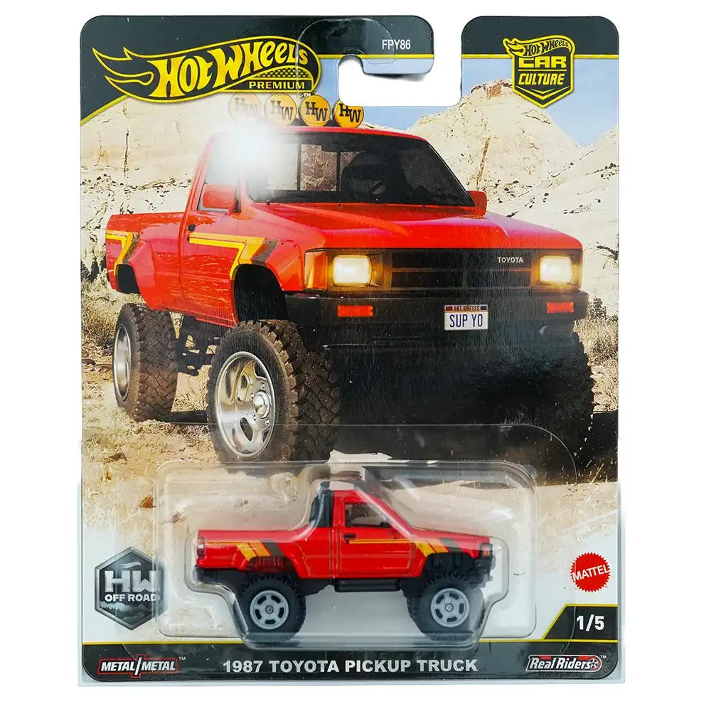 Hot Wheels Premium 1987 Toyota Pickup Truck Crveni | Car Culture 1/5