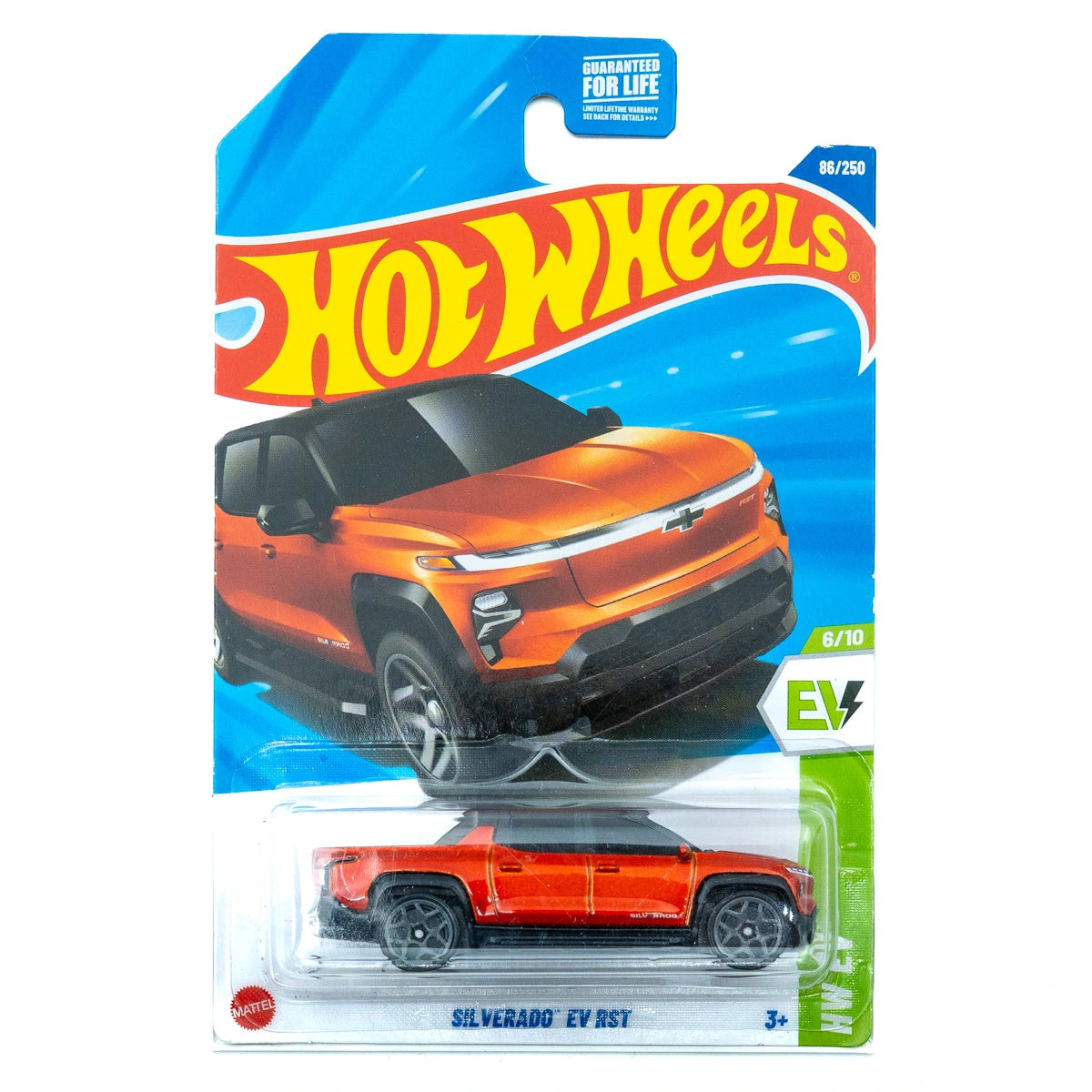 Hot Wheels Silverado EV RST oranje VS |