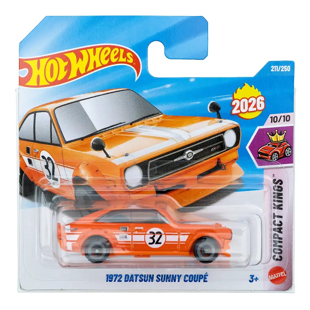 Hot Wheels 1972 Datsun Sunny Coupé Narandžasti |
