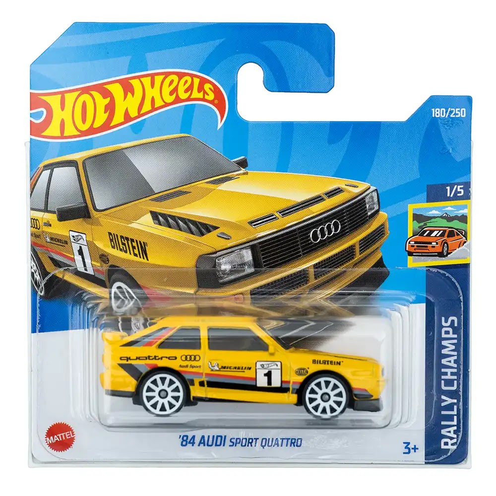 Hot Wheels '84 Audi Sport Quattro Žuti |