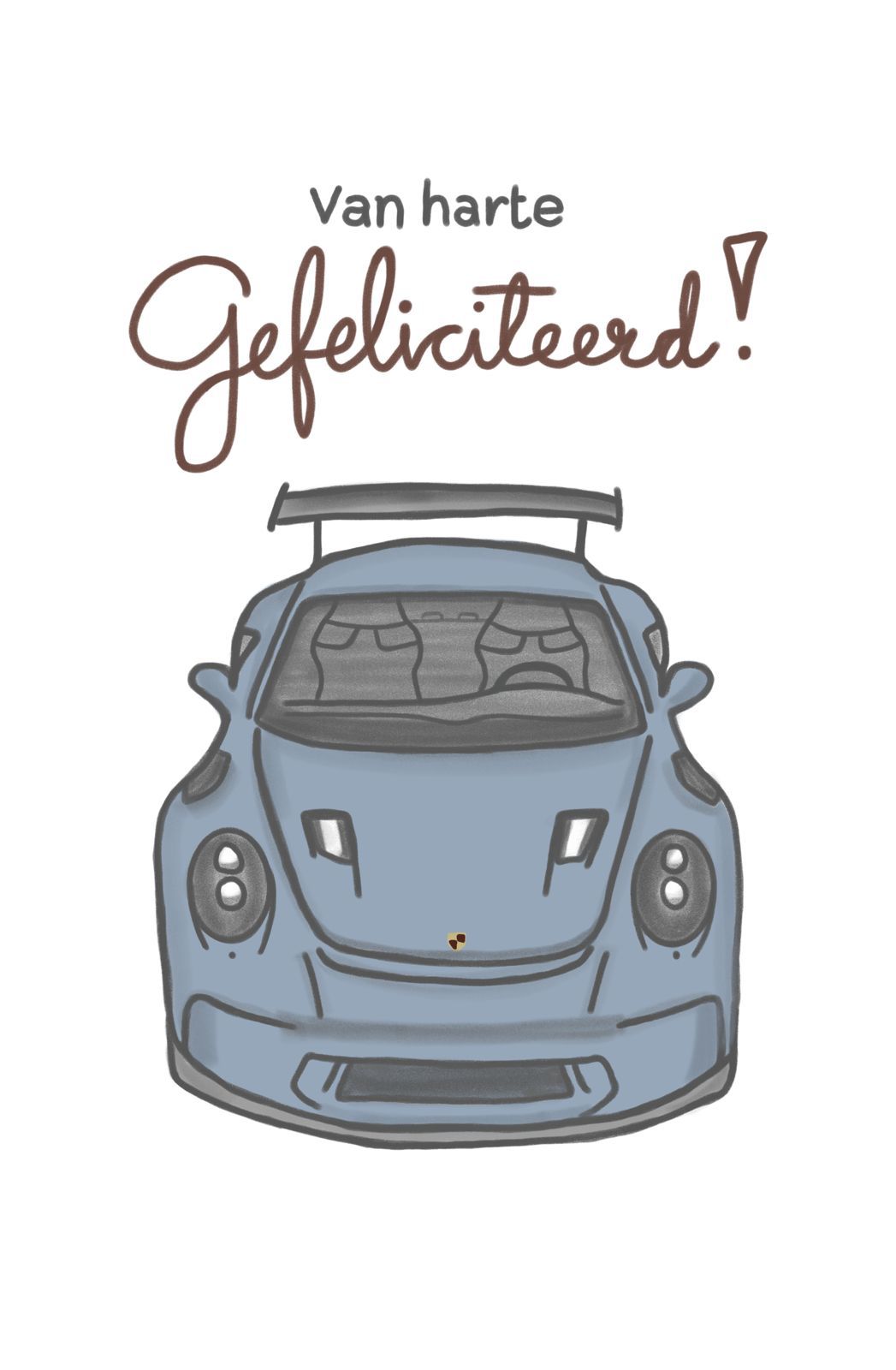 Verjaardagskaart Porsche 10x15cm | CardWonders