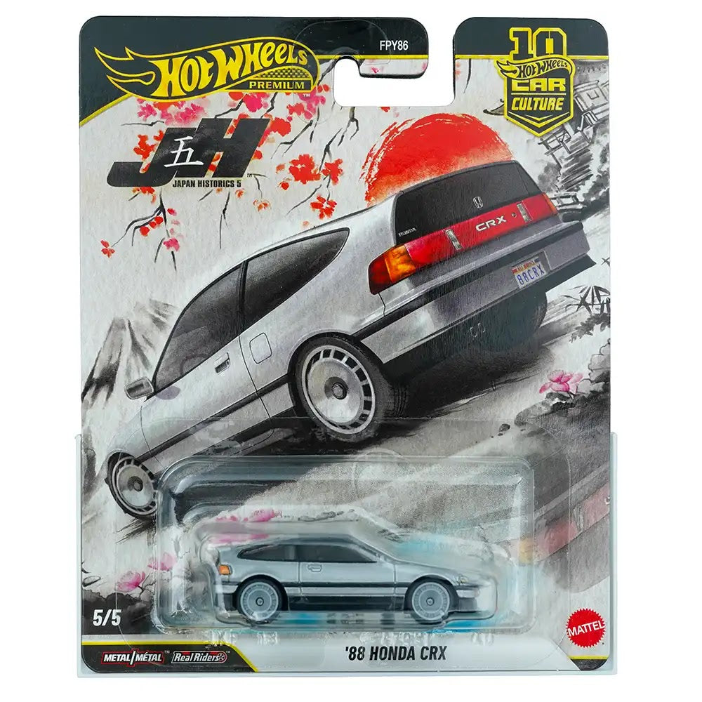 Hot Wheels Premium '88 Honda CRX Srebreni | Japan Historics 5 5/5