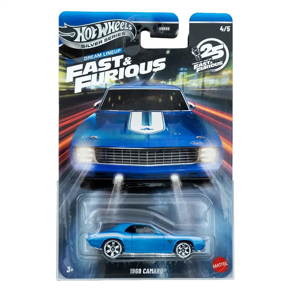 Hot Wheels Silver Series 1969 Camaro Plavi | Fast & Furious Dream Lineup (4/5)