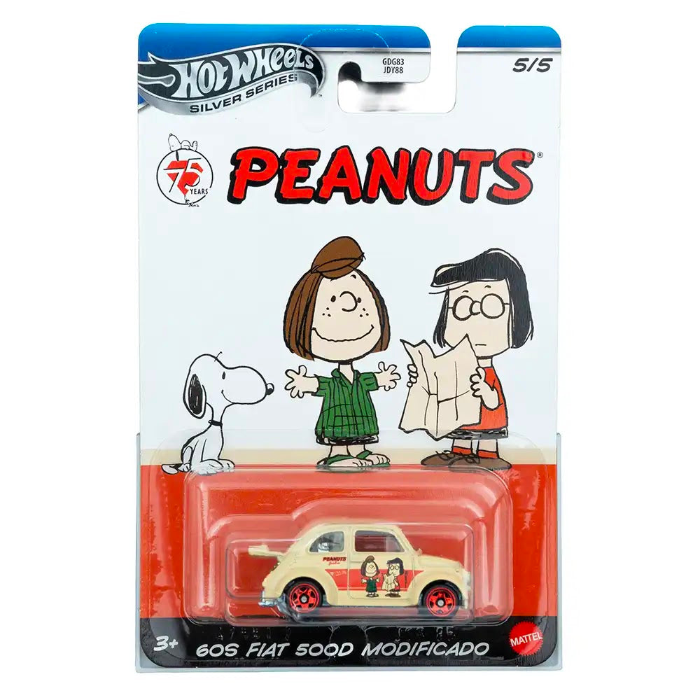 Hot Wheels Silver Series 60s Fiat 500D Modificado Bijeli | Peanuts (5/5)