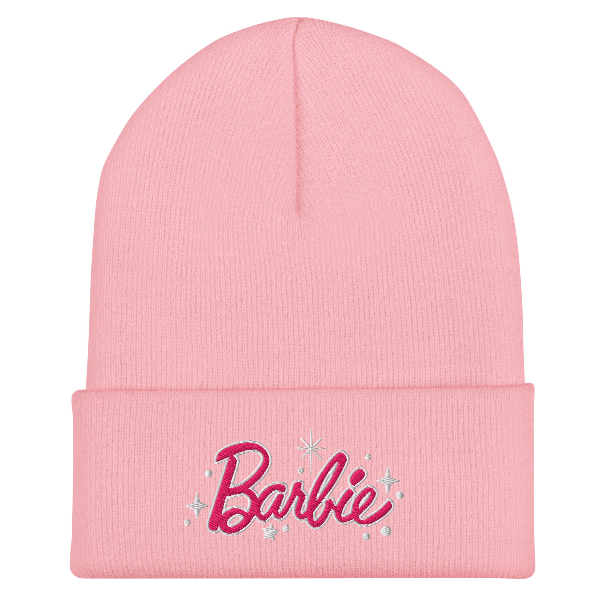 Barbie Logo Light Pink Cuffed Beanie