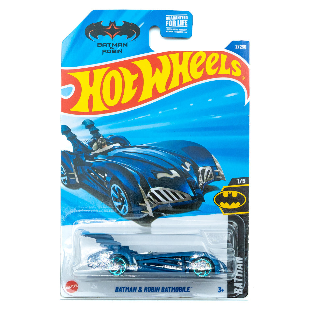 Hot Wheels Batman & Robin Batmobile (blauwe velgen) blauw VS |