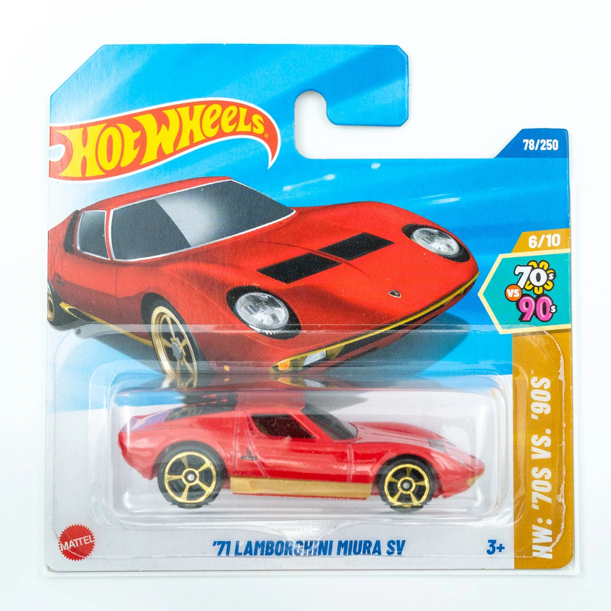 Hot Wheels '71 Lamborghini Miura SV rood |