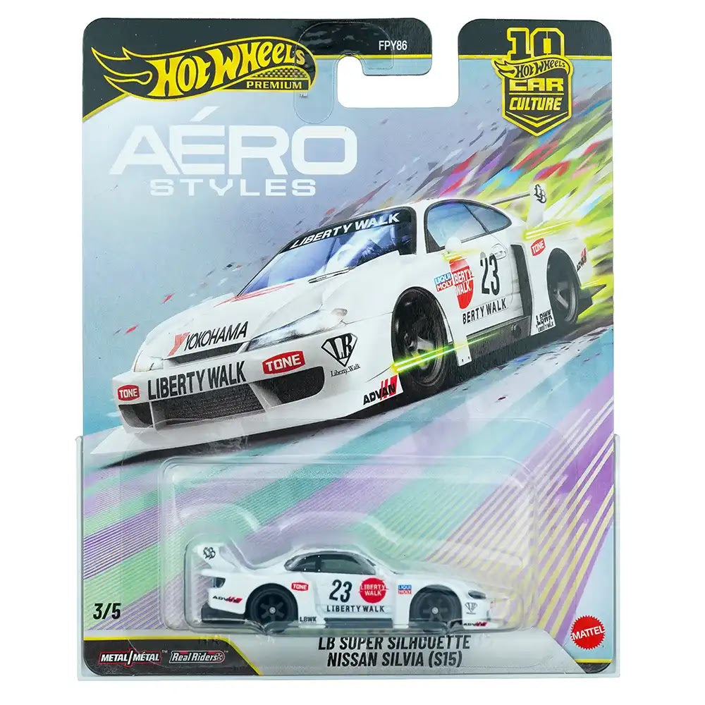 Hot Wheels Premium LB Super Silhouette Nissan Silvia (S15) Bijeli | Aero Styles 3/5