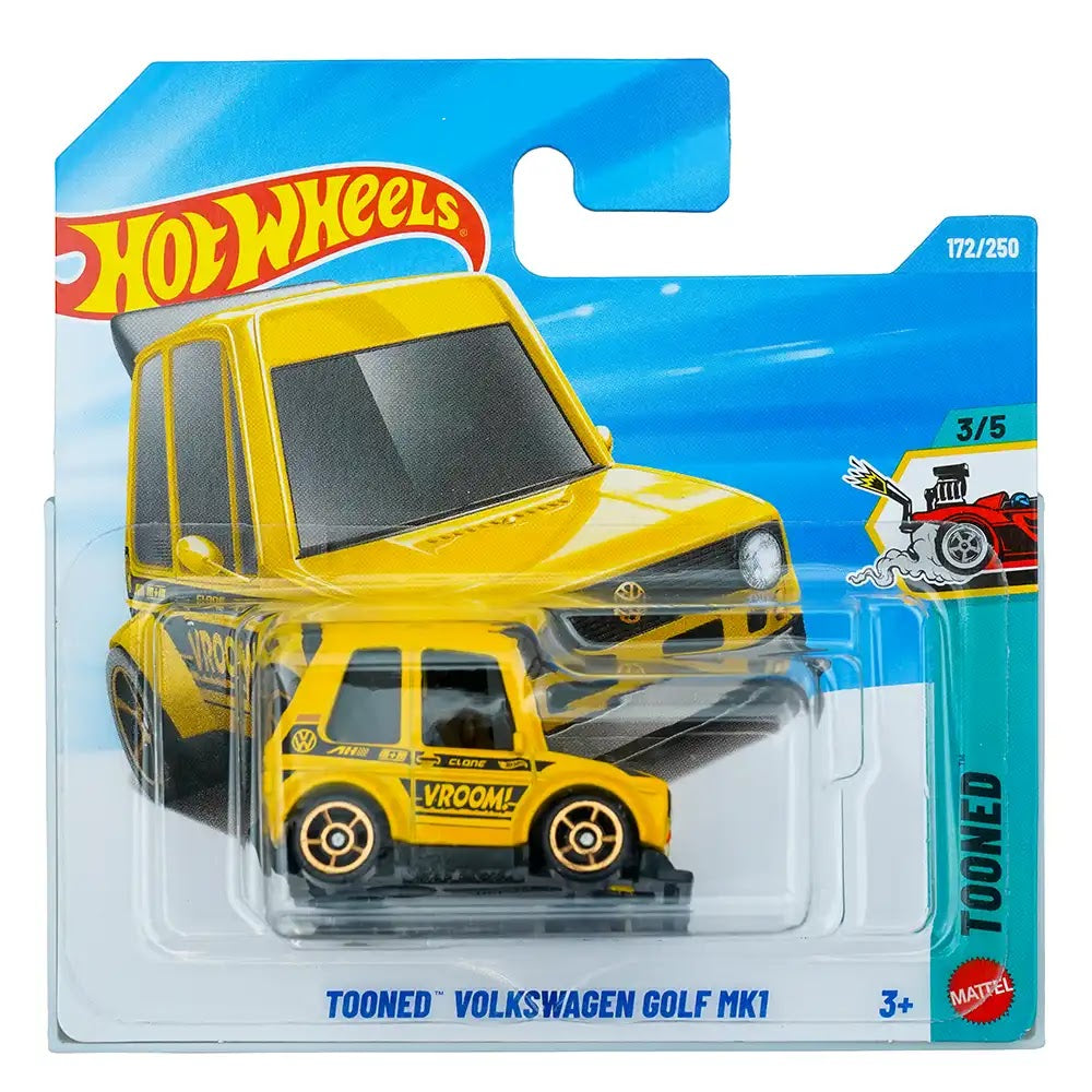 Hot Wheels Tooned Volkswagen Golf Mk1 Žuti |