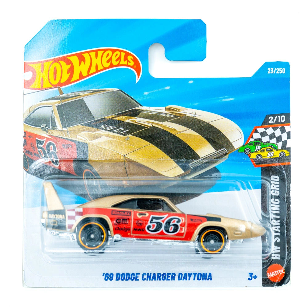 Hot Wheels '69 Dodge Charger Daytona geel |
