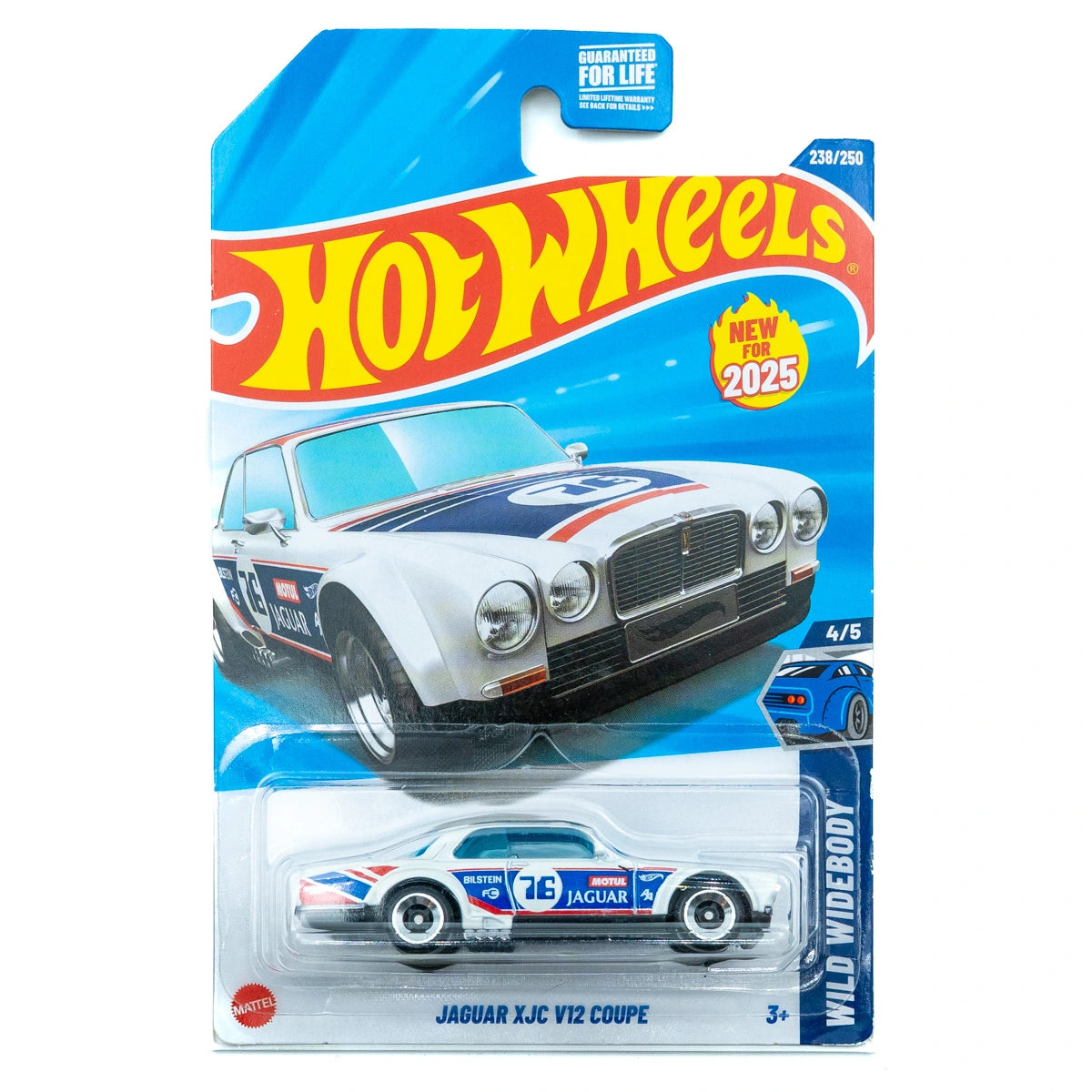 Hot Wheels Jaguar XJC V12 Coupe wit blauw rood VS |