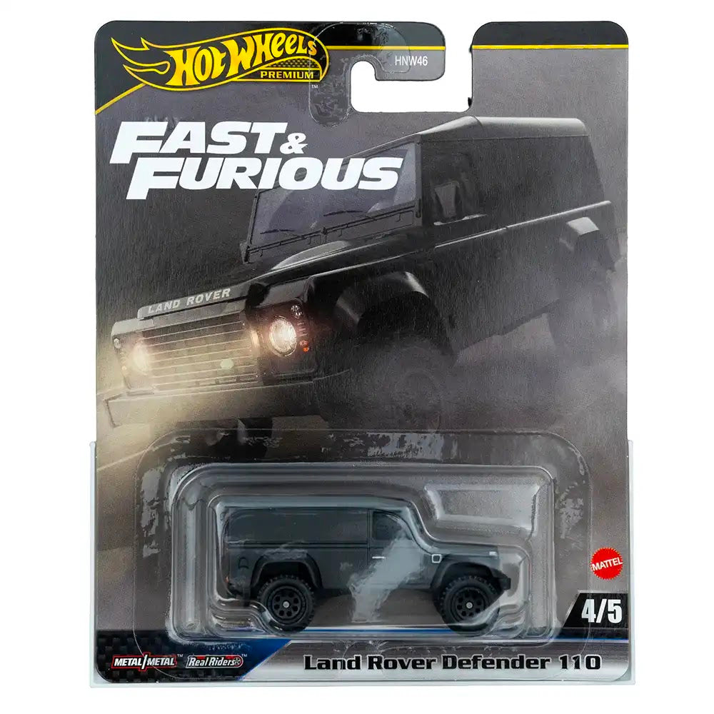 Hot Wheels Premium Land Rover Defender 110 Crni | Fast & Furious 4/5