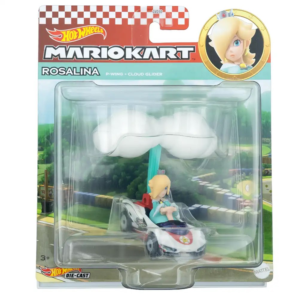 Hot Wheels Premium Rosalina P-Wing + Cloud Glider Bijeli | Mario Kart