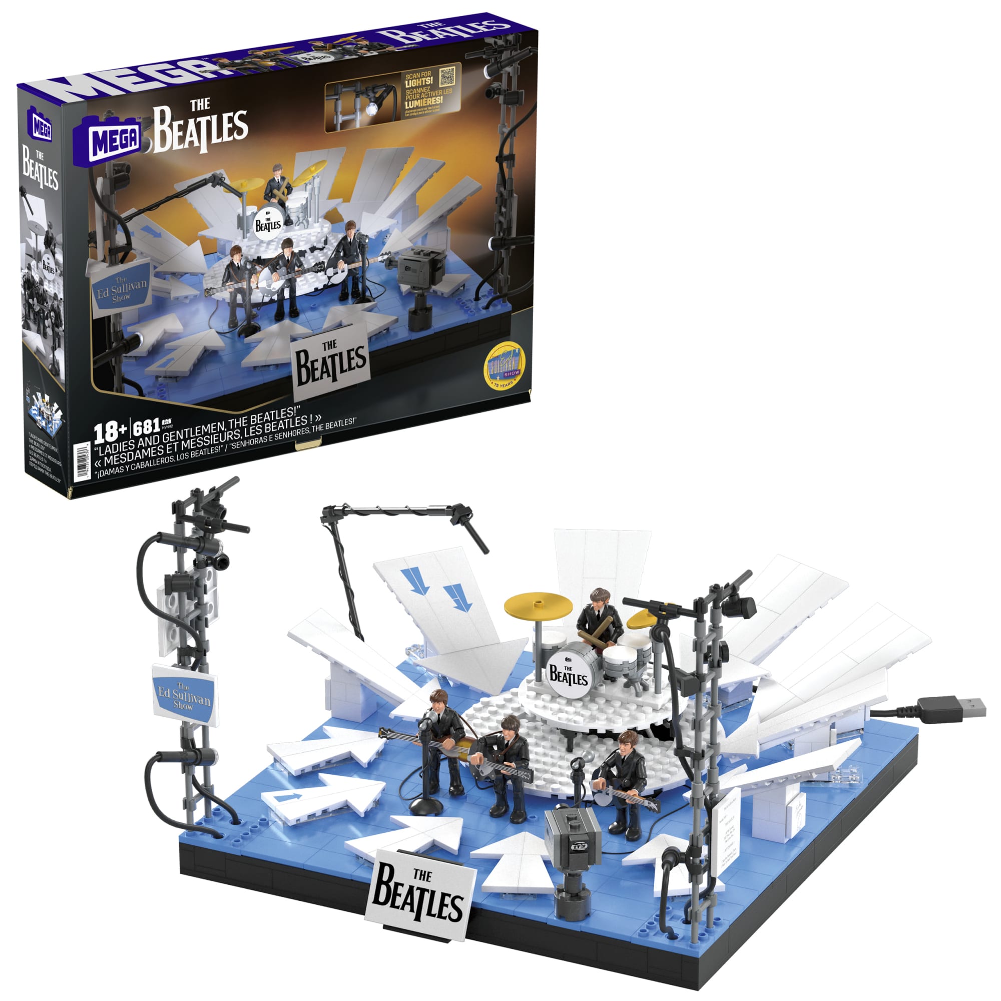 MEGA Showcase The Beatles 'Ladies and Gentlemen, The Beatles!' Building Toy Kit