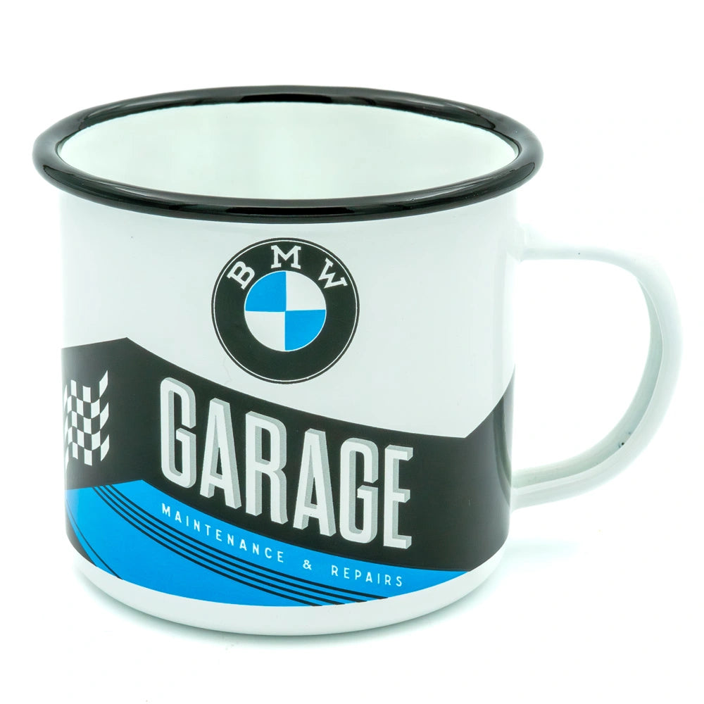 Emaille beker BMW garage | Nostalgic-Art