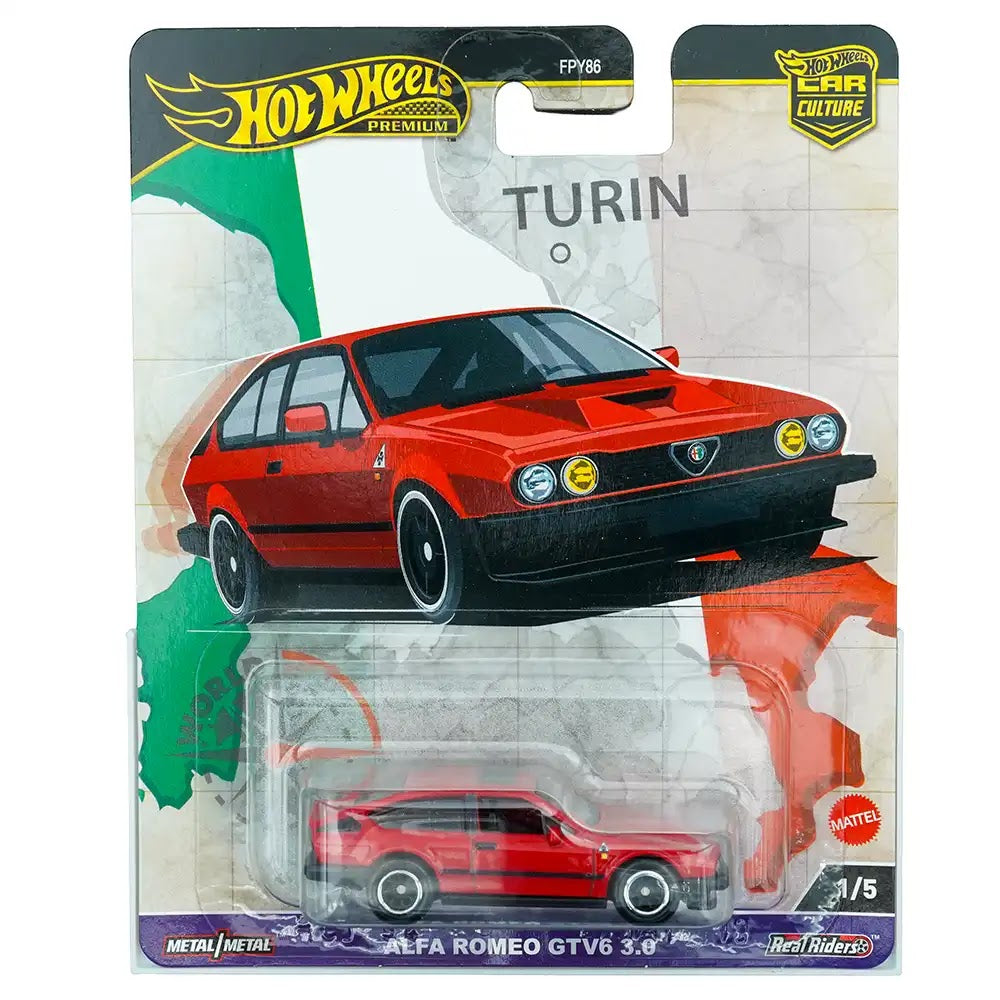 Hot Wheels Premium Alfa Romeo GTV6 3.0 Crveni | Car Culture 1/5