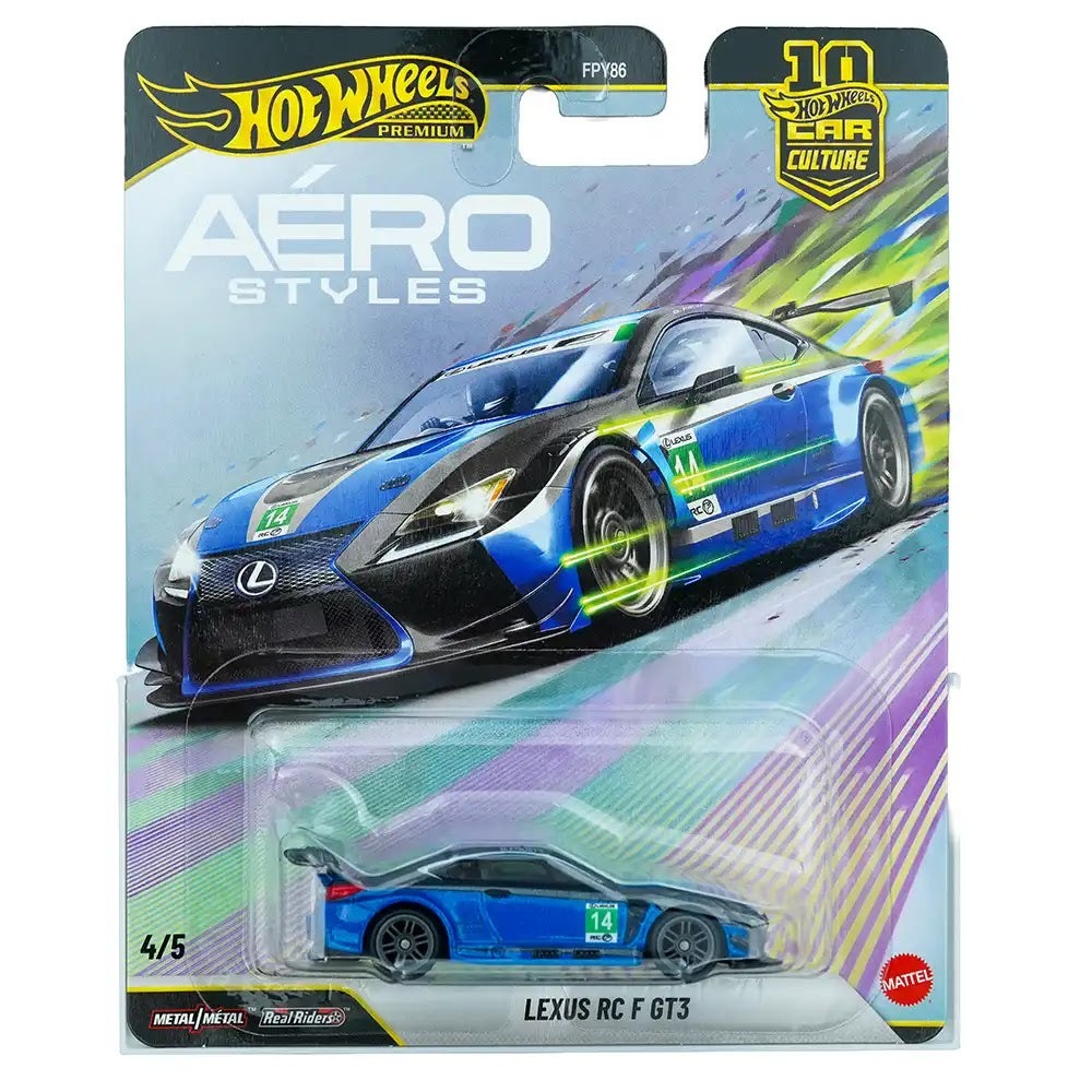 Hot Wheels Premium Lexus RC F GT3 Plavi | Aero Styles 4/5