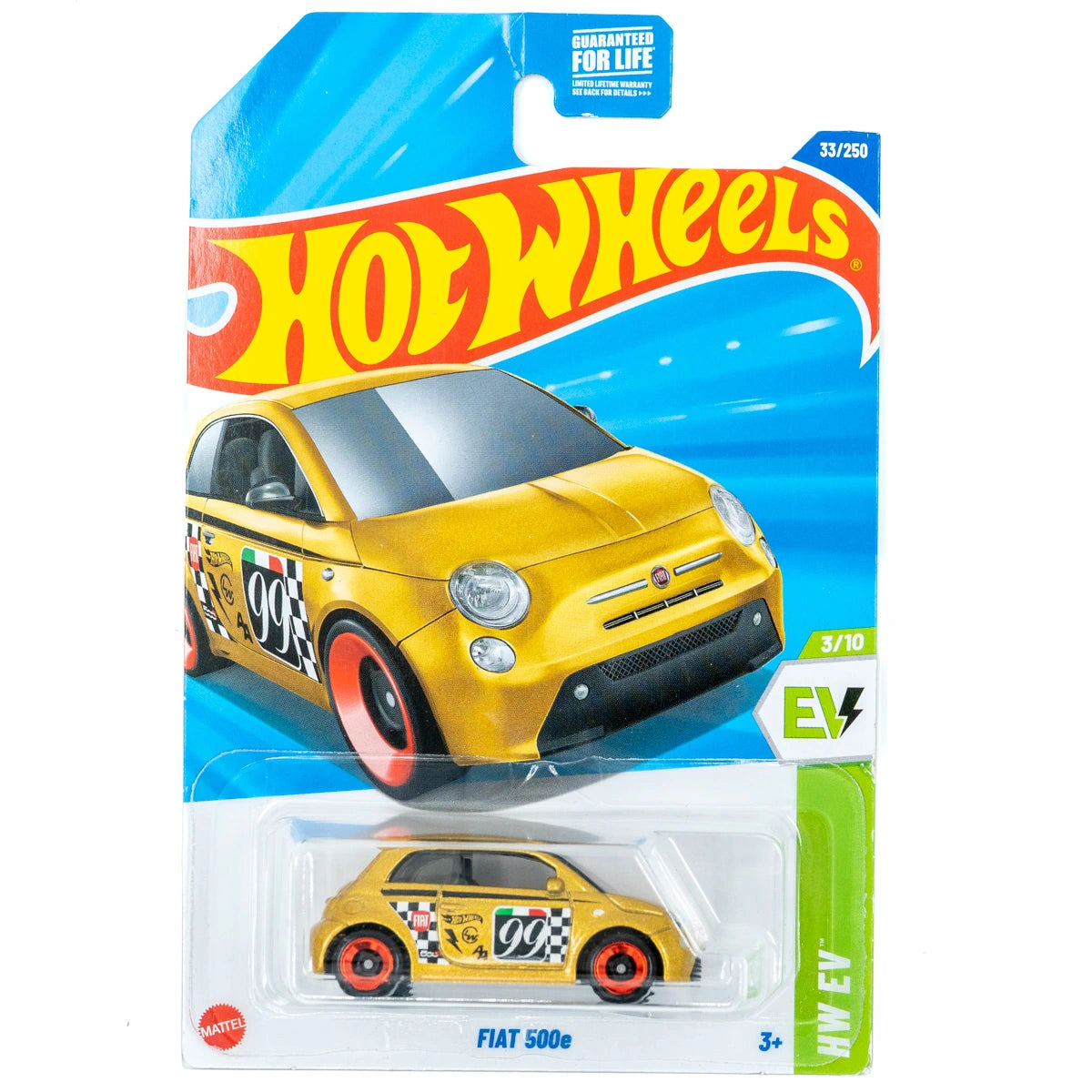 Hot Wheels Fiat 500e geel VS |