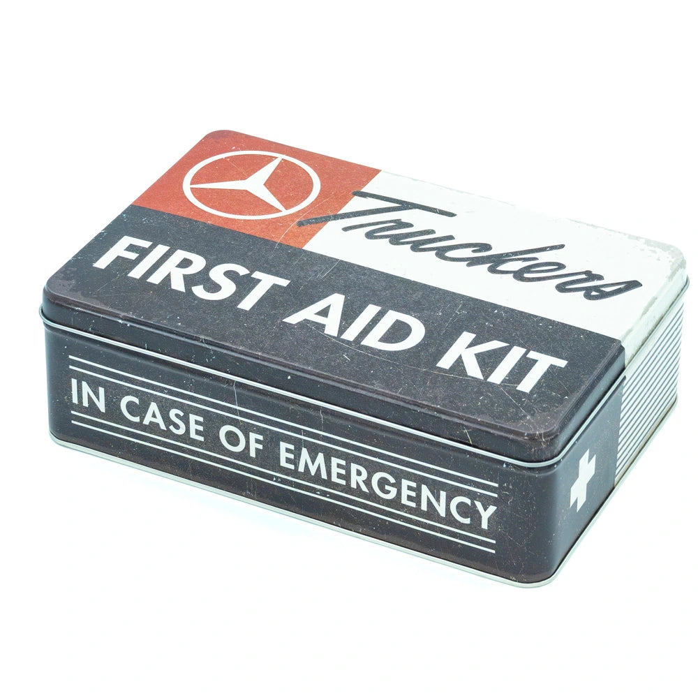 Tinnen blik Daimler Truck first aid kit plat | Nostalgic-Art