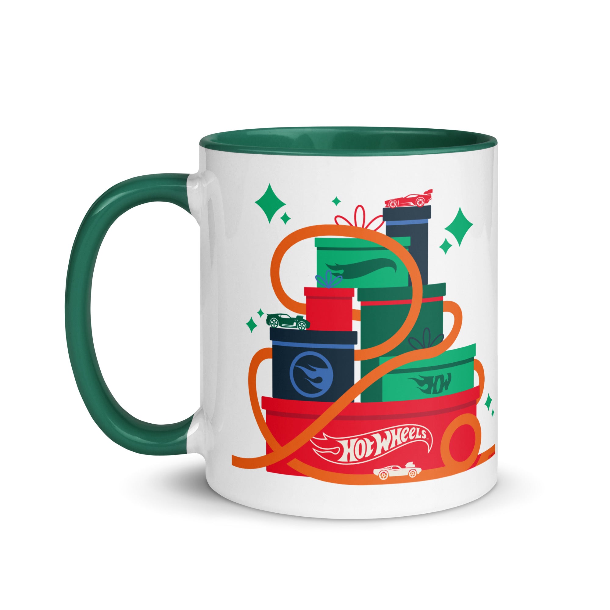 Hot Wheels Merry and Bright White Mug