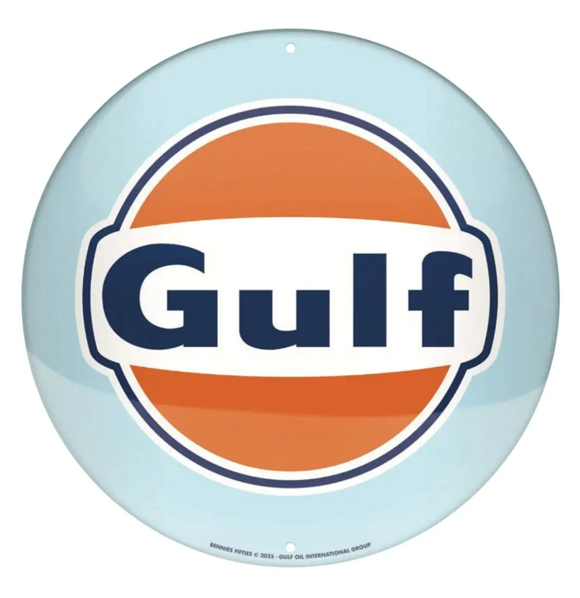 Gulf Logo Disc Metalen Wandbord met Reliëf 35 cm | Gulf