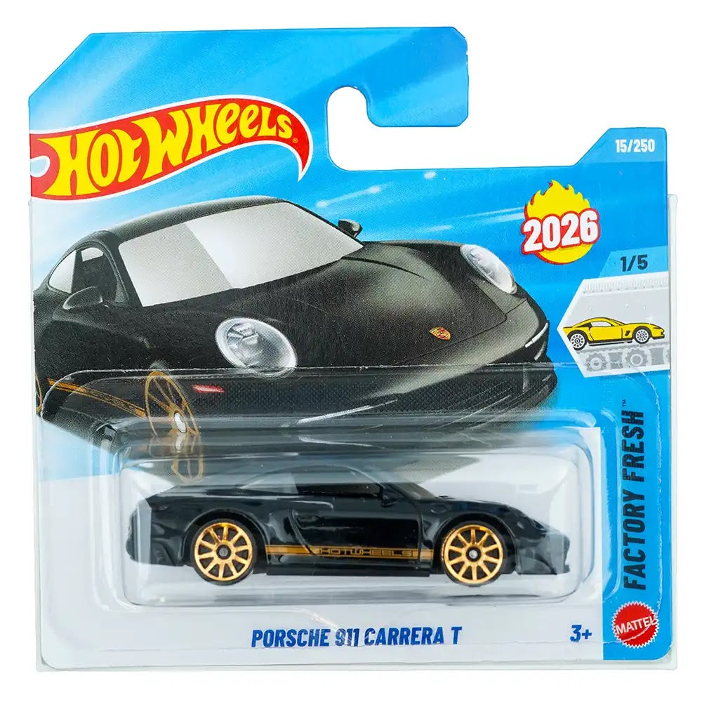 Hot Wheels Porsche 911 Carrera T Crni |