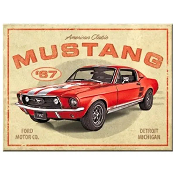 Magneet Ford Mustang GT 1967 Crveni | Nostalgic-Art