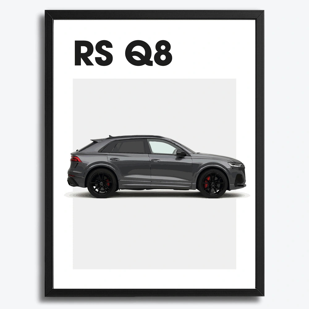 Ingelijste Poster Audi RSQ8 (A3) | Crni, Bijeli of Hout
