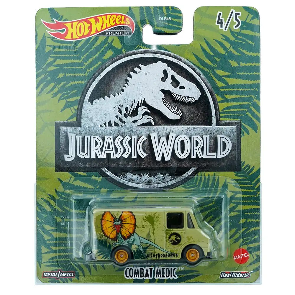 Hot Wheels Premium Combat Medic Zeleni | Jurassic World 4/5