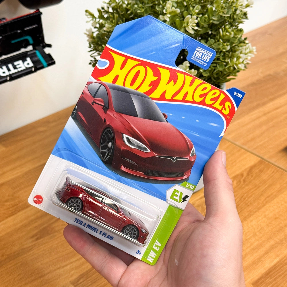 Hot Wheels Tesla Model S Plaid rood VS |