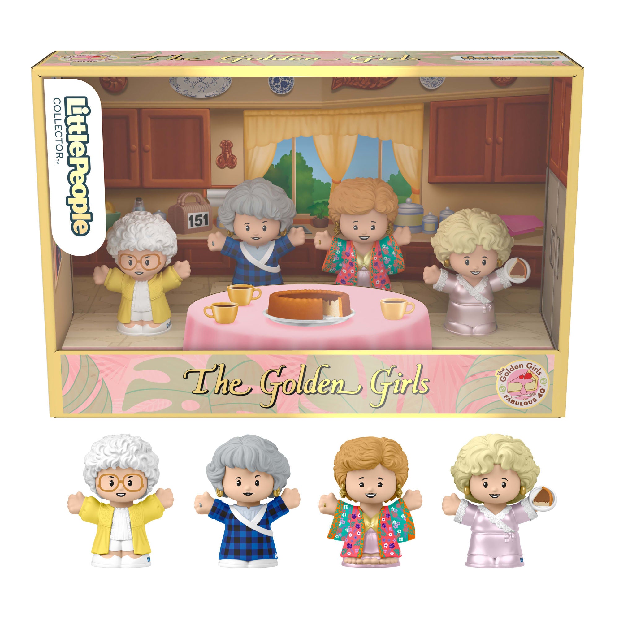 Little People Collector The Golden Girls Late Night Cheesecake, 40th Anniversary Set