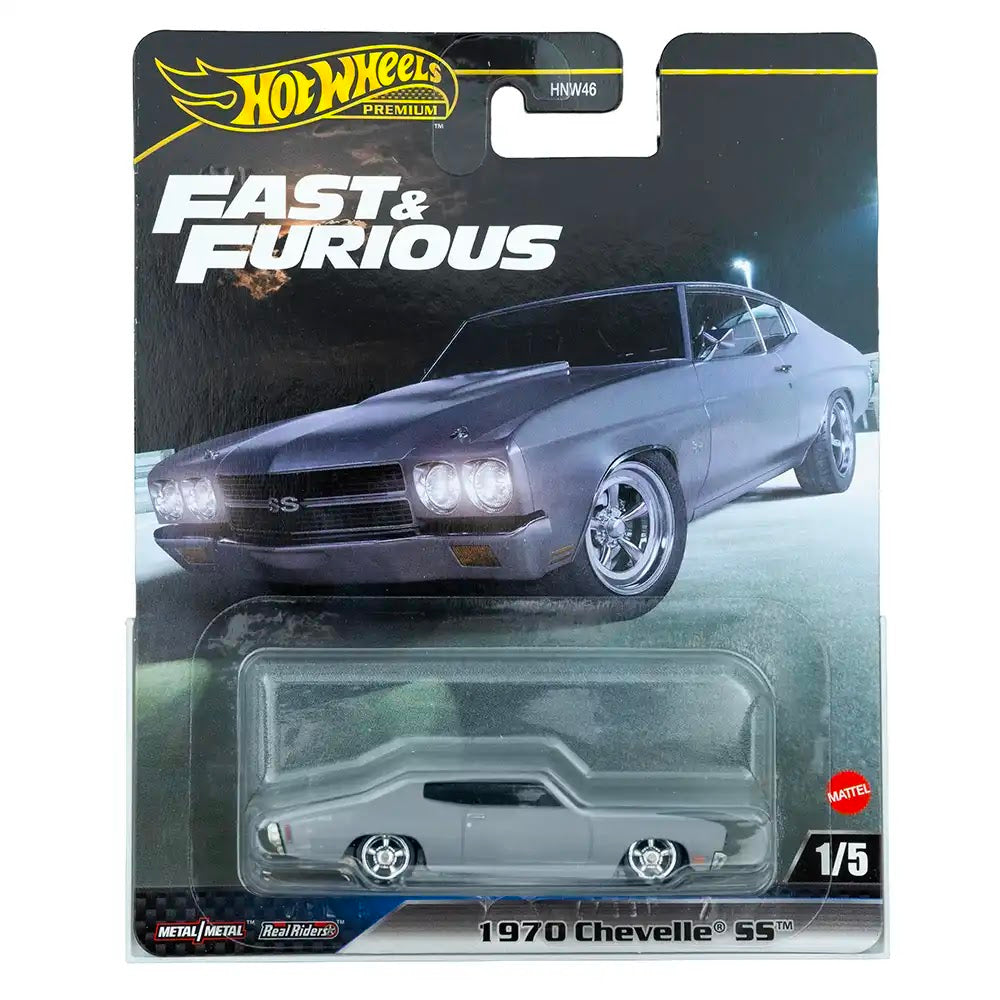 Hot Wheels Premium 1970 Chevelle SS Sivi | Fast & Furious 1/5